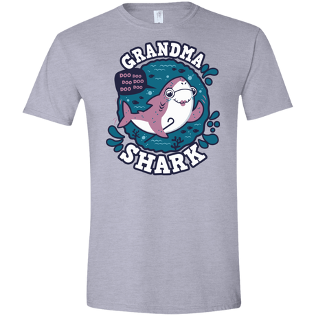 T-Shirts Sport Grey / X-Small Shark Family trazo - Grandma Men's Semi-Fitted Softstyle