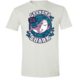 T-Shirts White / X-Small Shark Family trazo - Grandma Men's Semi-Fitted Softstyle
