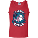 T-Shirts Red / S Shark Family trazo - Grandma Men's Tank Top