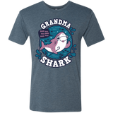 T-Shirts Indigo / S Shark Family trazo - Grandma Men's Triblend T-Shirt