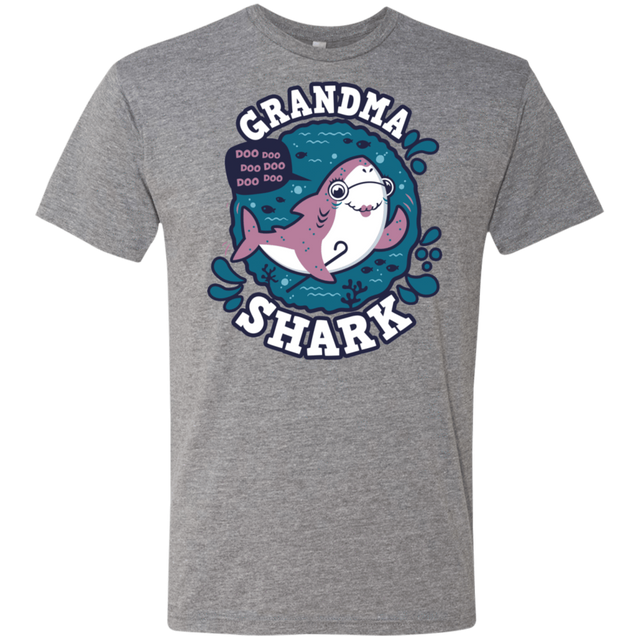 T-Shirts Premium Heather / S Shark Family trazo - Grandma Men's Triblend T-Shirt