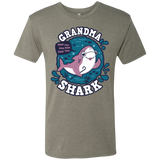 T-Shirts Venetian Grey / S Shark Family trazo - Grandma Men's Triblend T-Shirt