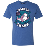 T-Shirts Vintage Royal / S Shark Family trazo - Grandma Men's Triblend T-Shirt