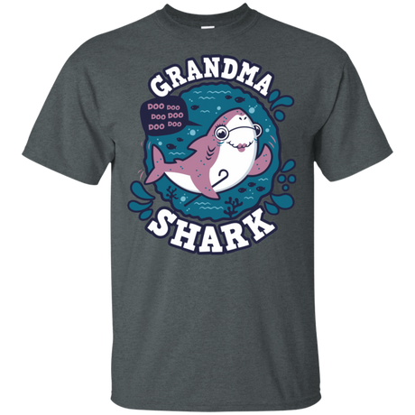 T-Shirts Dark Heather / S Shark Family trazo - Grandma T-Shirt