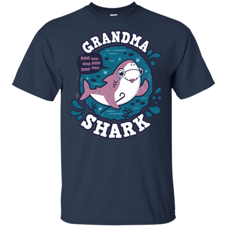 T-Shirts Navy / S Shark Family trazo - Grandma T-Shirt