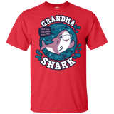T-Shirts Red / S Shark Family trazo - Grandma T-Shirt
