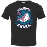 T-Shirts Black / 2T Shark Family trazo - Grandma Toddler Premium T-Shirt