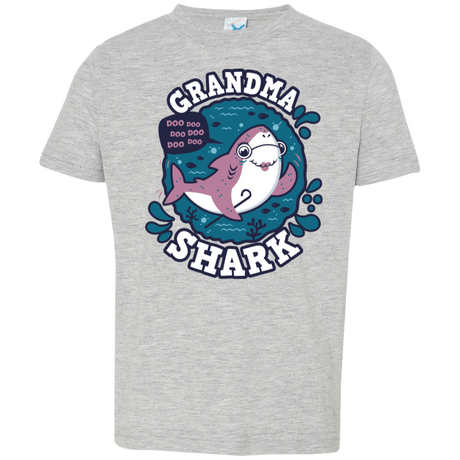 T-Shirts Heather Grey / 2T Shark Family trazo - Grandma Toddler Premium T-Shirt