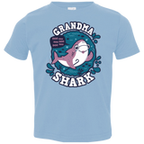 T-Shirts Light Blue / 2T Shark Family trazo - Grandma Toddler Premium T-Shirt