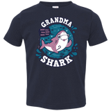 T-Shirts Navy / 2T Shark Family trazo - Grandma Toddler Premium T-Shirt