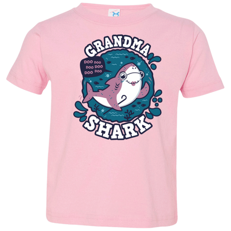 T-Shirts Pink / 2T Shark Family trazo - Grandma Toddler Premium T-Shirt