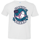 T-Shirts White / 2T Shark Family trazo - Grandma Toddler Premium T-Shirt