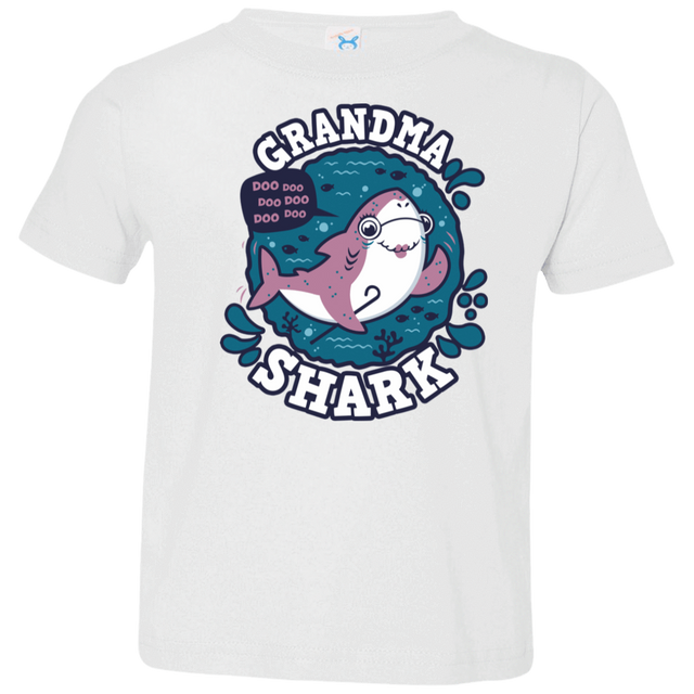 T-Shirts White / 2T Shark Family trazo - Grandma Toddler Premium T-Shirt