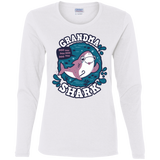 T-Shirts White / S Shark Family trazo - Grandma Women's Long Sleeve T-Shirt