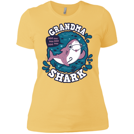 T-Shirts Banana Cream/ / X-Small Shark Family trazo - Grandma Women's Premium T-Shirt