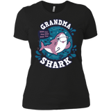 T-Shirts Black / X-Small Shark Family trazo - Grandma Women's Premium T-Shirt
