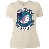 T-Shirts Ivory/ / X-Small Shark Family trazo - Grandma Women's Premium T-Shirt
