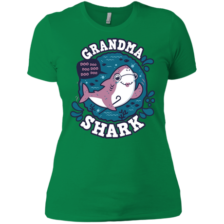 T-Shirts Kelly Green / X-Small Shark Family trazo - Grandma Women's Premium T-Shirt