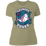 T-Shirts Light Olive / X-Small Shark Family trazo - Grandma Women's Premium T-Shirt