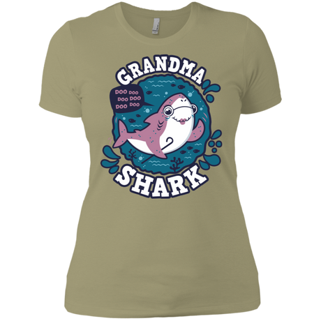 T-Shirts Light Olive / X-Small Shark Family trazo - Grandma Women's Premium T-Shirt