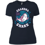 T-Shirts Midnight Navy / X-Small Shark Family trazo - Grandma Women's Premium T-Shirt
