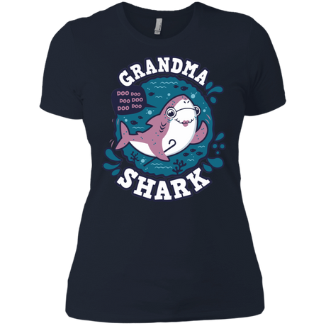 T-Shirts Midnight Navy / X-Small Shark Family trazo - Grandma Women's Premium T-Shirt