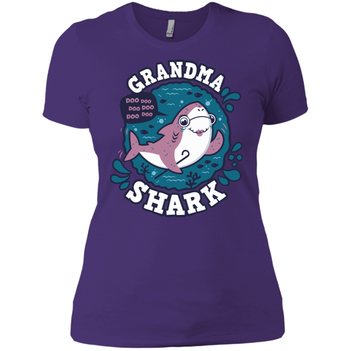 T-Shirts Purple Rush/ / X-Small Shark Family trazo - Grandma Women's Premium T-Shirt