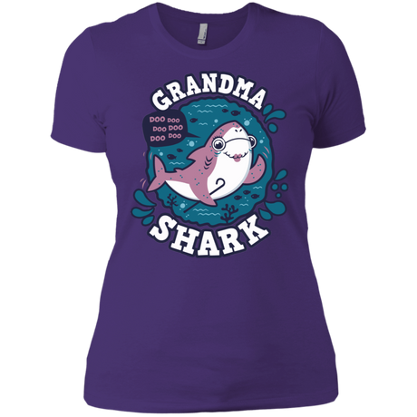 T-Shirts Purple Rush/ / X-Small Shark Family trazo - Grandma Women's Premium T-Shirt
