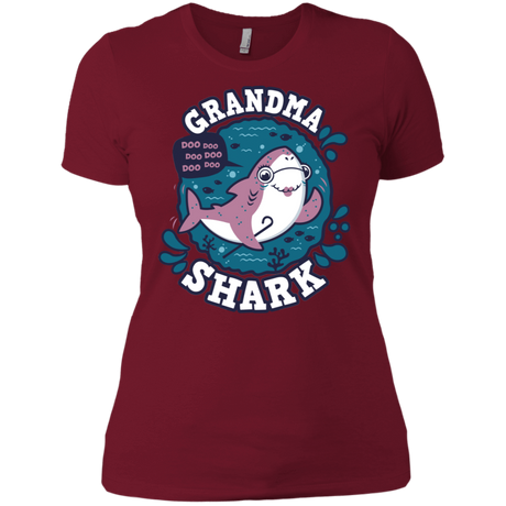 T-Shirts Scarlet / S Shark Family trazo - Grandma Women's Premium T-Shirt