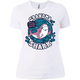 T-Shirts White / X-Small Shark Family trazo - Grandma Women's Premium T-Shirt