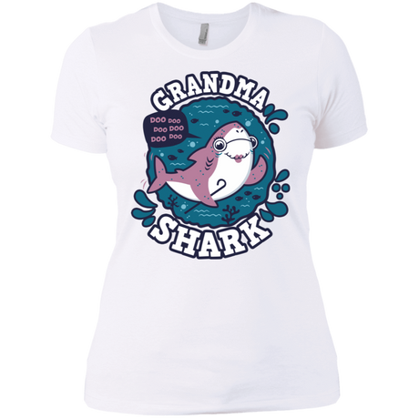 T-Shirts White / X-Small Shark Family trazo - Grandma Women's Premium T-Shirt