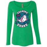 T-Shirts Envy / S Shark Family trazo - Grandma Women's Triblend Long Sleeve Shirt