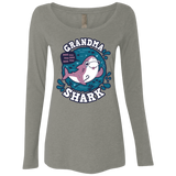 T-Shirts Venetian Grey / S Shark Family trazo - Grandma Women's Triblend Long Sleeve Shirt