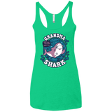 T-Shirts Envy / X-Small Shark Family trazo - Grandma Women's Triblend Racerback Tank