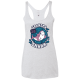 T-Shirts Heather White / X-Small Shark Family trazo - Grandma Women's Triblend Racerback Tank