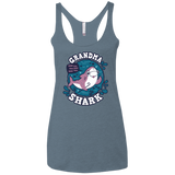 T-Shirts Indigo / X-Small Shark Family trazo - Grandma Women's Triblend Racerback Tank