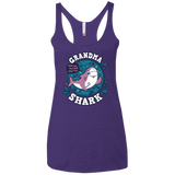 T-Shirts Purple Rush / X-Small Shark Family trazo - Grandma Women's Triblend Racerback Tank