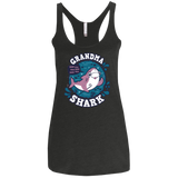 T-Shirts Vintage Black / X-Small Shark Family trazo - Grandma Women's Triblend Racerback Tank