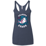 T-Shirts Vintage Navy / X-Small Shark Family trazo - Grandma Women's Triblend Racerback Tank