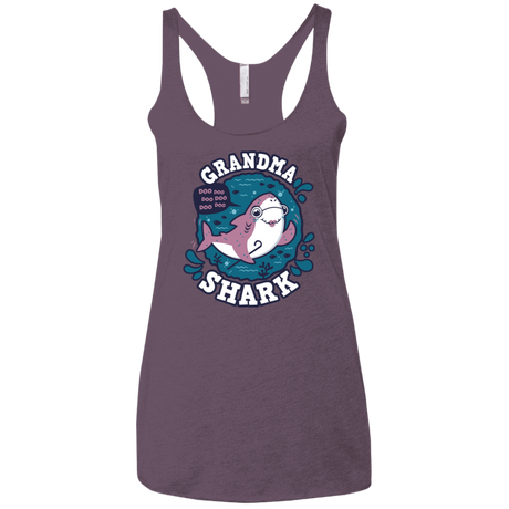 T-Shirts Vintage Purple / X-Small Shark Family trazo - Grandma Women's Triblend Racerback Tank