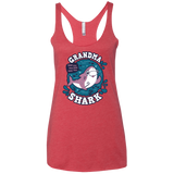 T-Shirts Vintage Red / X-Small Shark Family trazo - Grandma Women's Triblend Racerback Tank