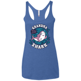 T-Shirts Vintage Royal / X-Small Shark Family trazo - Grandma Women's Triblend Racerback Tank