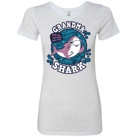 T-Shirts Heather White / S Shark Family trazo - Grandma Women's Triblend T-Shirt