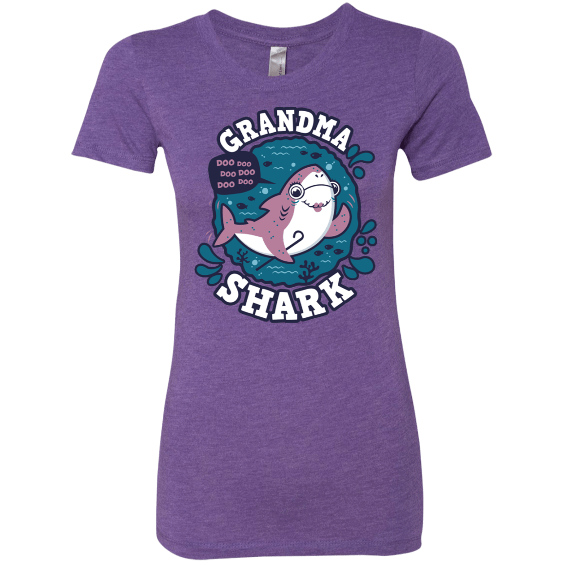 T-Shirts Purple Rush / S Shark Family trazo - Grandma Women's Triblend T-Shirt