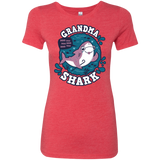 T-Shirts Vintage Red / S Shark Family trazo - Grandma Women's Triblend T-Shirt