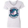 T-Shirts White / S Shark Family trazo - Grandma Women's V-Neck T-Shirt