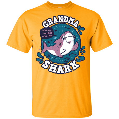 T-Shirts Gold / YXS Shark Family trazo - Grandma Youth T-Shirt