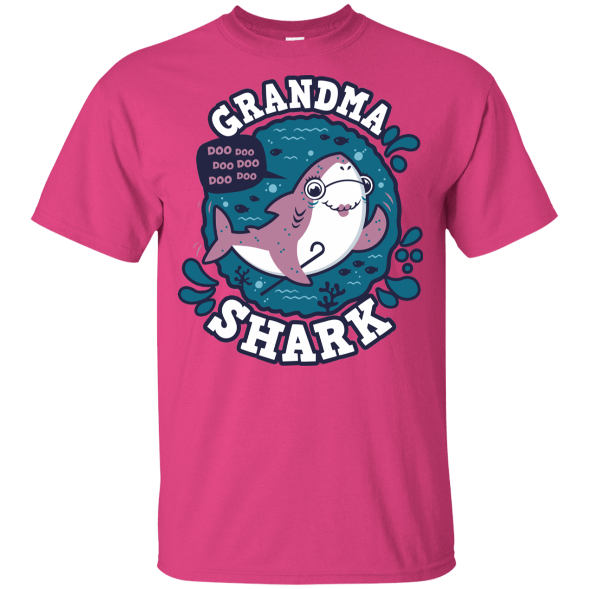 T-Shirts Heliconia / YXS Shark Family trazo - Grandma Youth T-Shirt