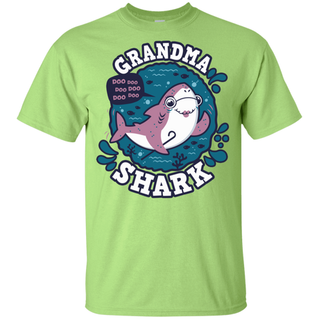T-Shirts Mint Green / YXS Shark Family trazo - Grandma Youth T-Shirt