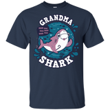 T-Shirts Navy / YXS Shark Family trazo - Grandma Youth T-Shirt